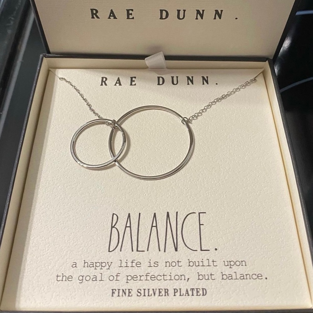 Rae Dunn Necklace Balance silver